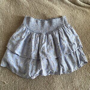 Hollister light blue floral skirt